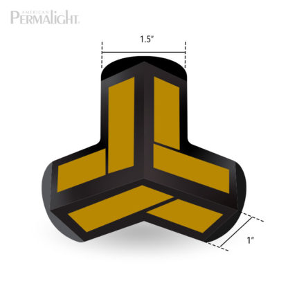 Protective Corner Guard, Squared, 2D, Black, Self-Adhesive (Large