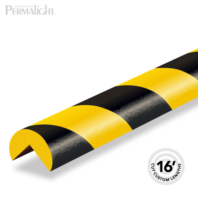 Corner Protection Safety Foam Guard, Type A, Black / Yellow, Self-Adhesive  (16 ft) – American PERMALIGHT®